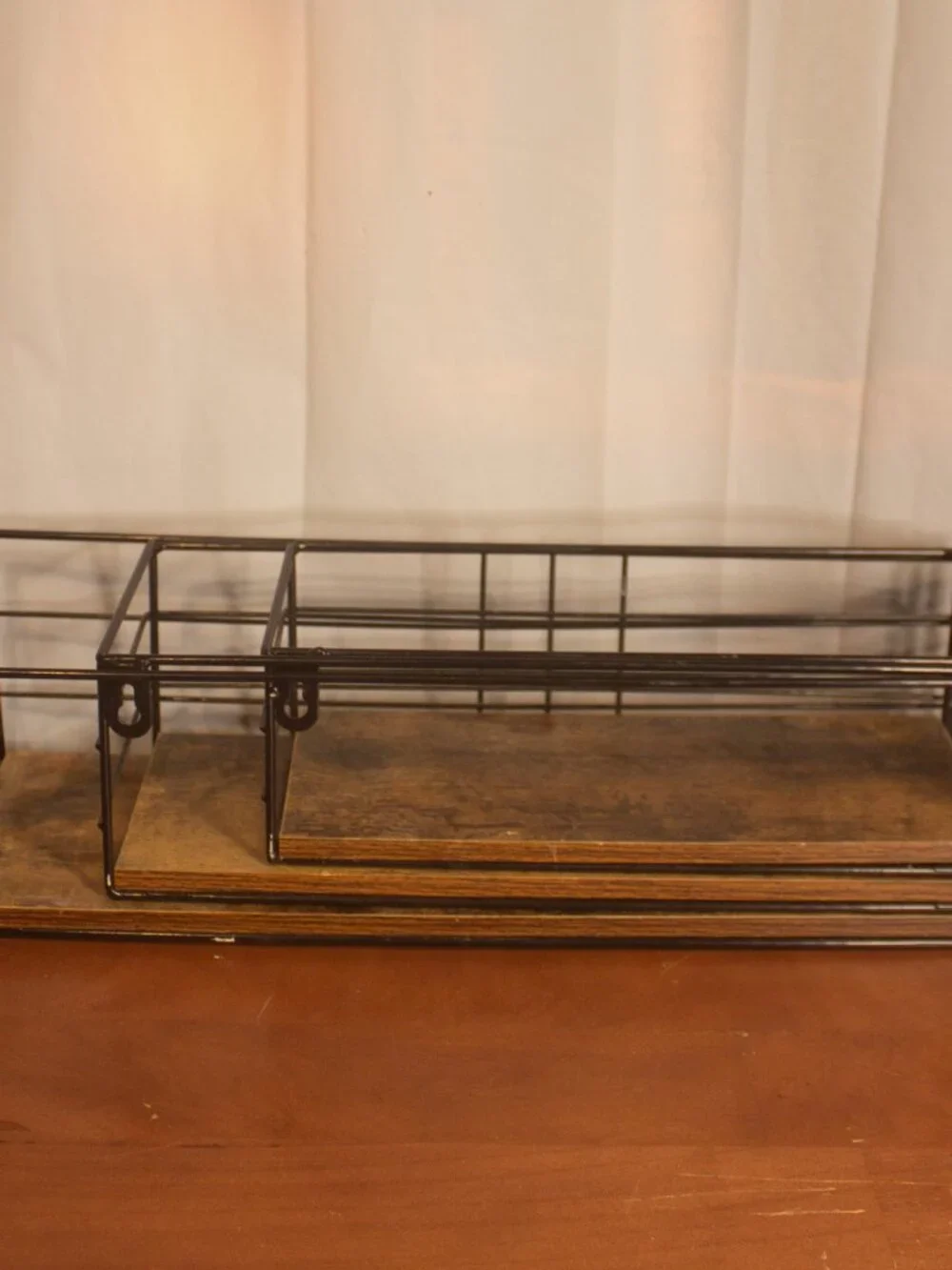 Set of 3 Industrial Metal Wall Shelves • Rustic Farmhouse Décor